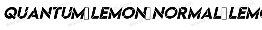 Quantum Lemon Normal Lemon Normal字体转换